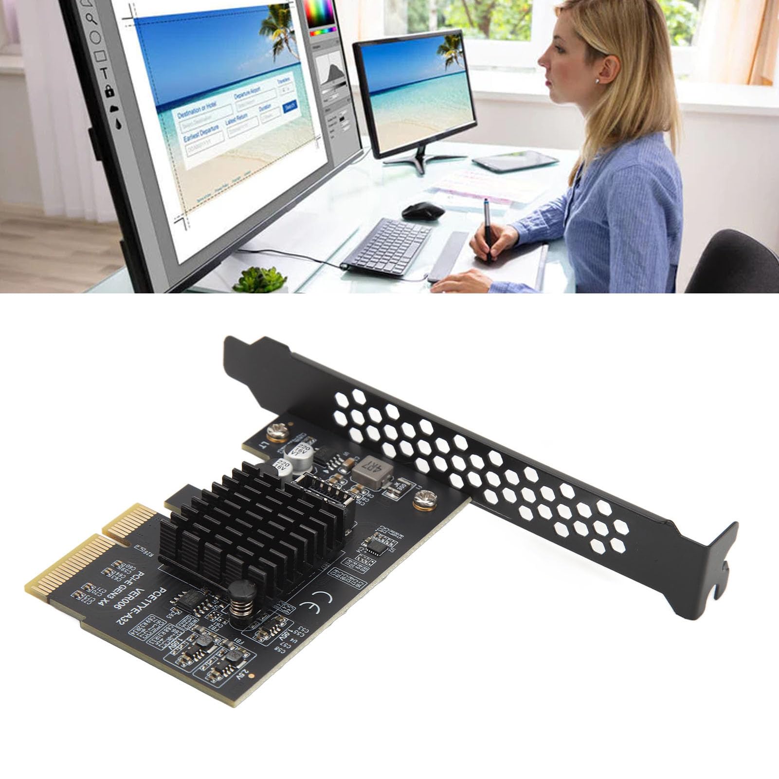 Bewinner USB 3.2 Gen 2 Type C 20Gbps PCIe Scheda di Espansione