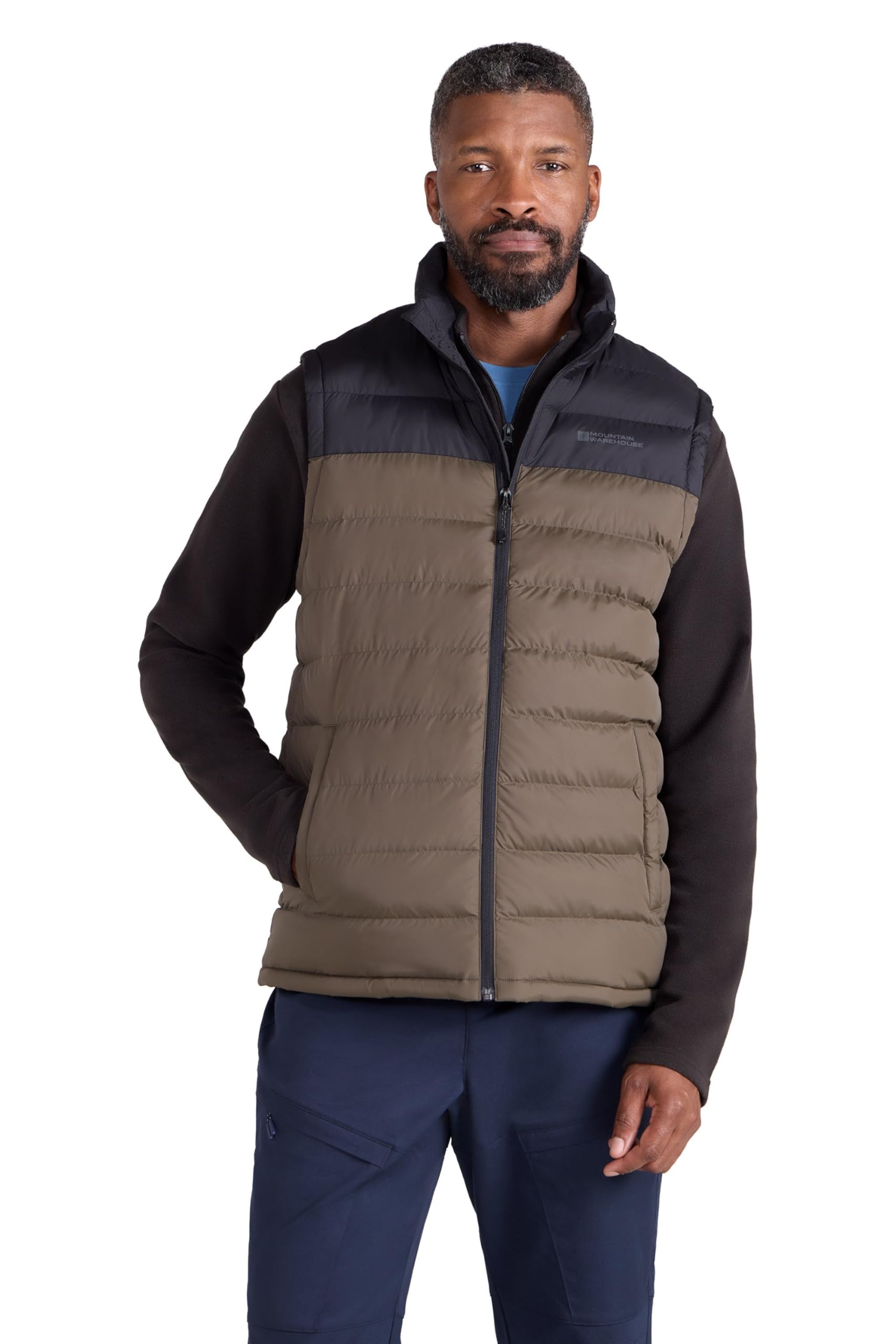 Mountain Warehouse Seasons Mens Padded Puffer Gilet Khaki S