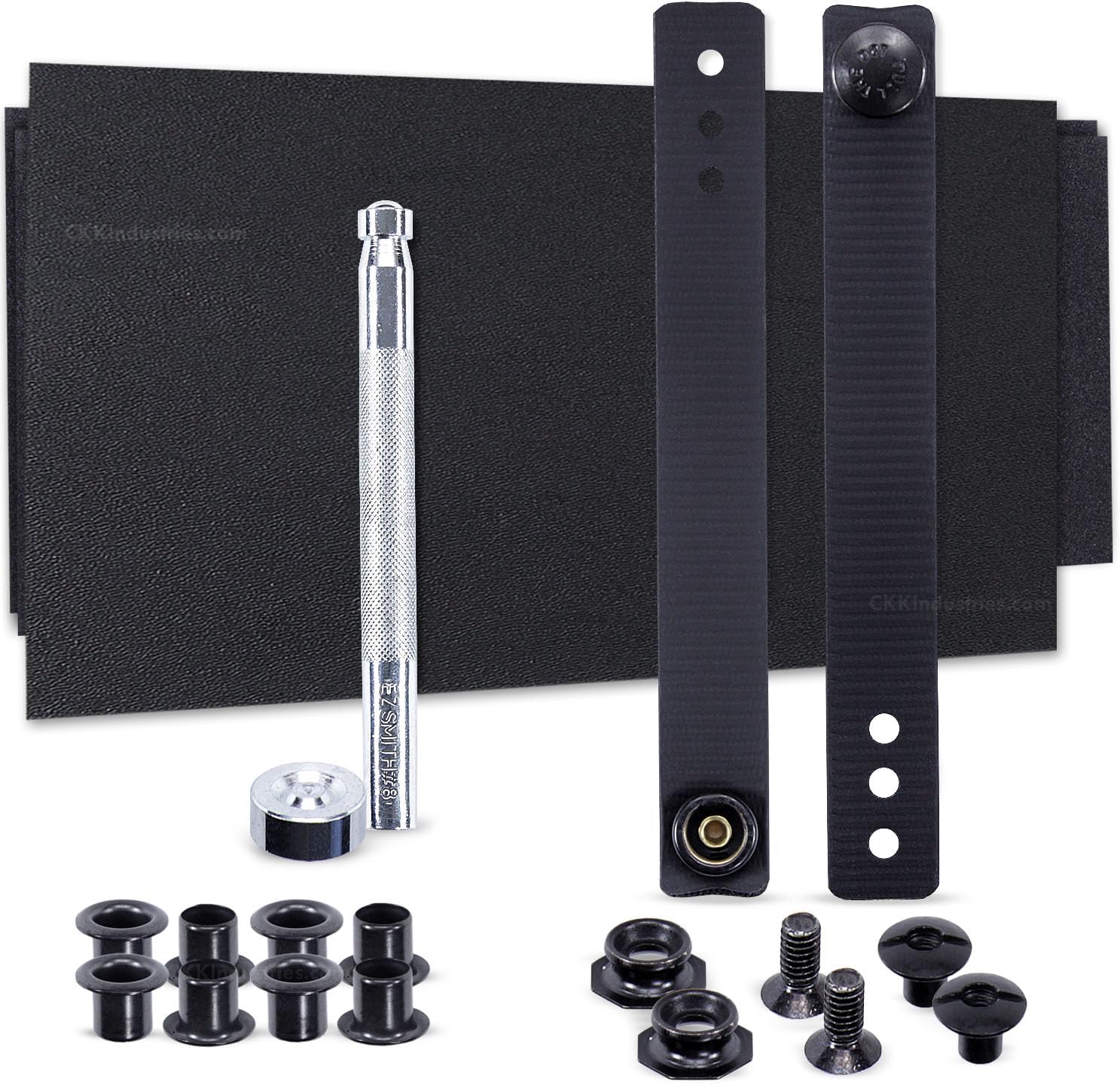 DIY Sheath Making Kits - 1-Piece and 2-Piece Designs - KYDEX-BOLTARON - P1 Texture - Black - (Select Attachment) - (w/Mounting Hardware)