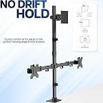 VIVO Triple Monitor Extra Tall Desk Mount for up to 49 inch Ultrawides on Center Bracket and 27 inch Screens on Side Brackets, Holds up to 44 lbs, Black, STAND-V103T
