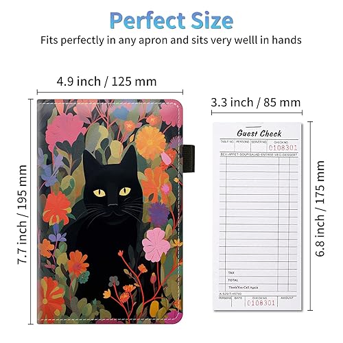 Vista 113 de Organizador de libro de servidor, libros de servidor de mariposa azul intermitente para camarera, organizador de libro de camarera de cuero Mariposa