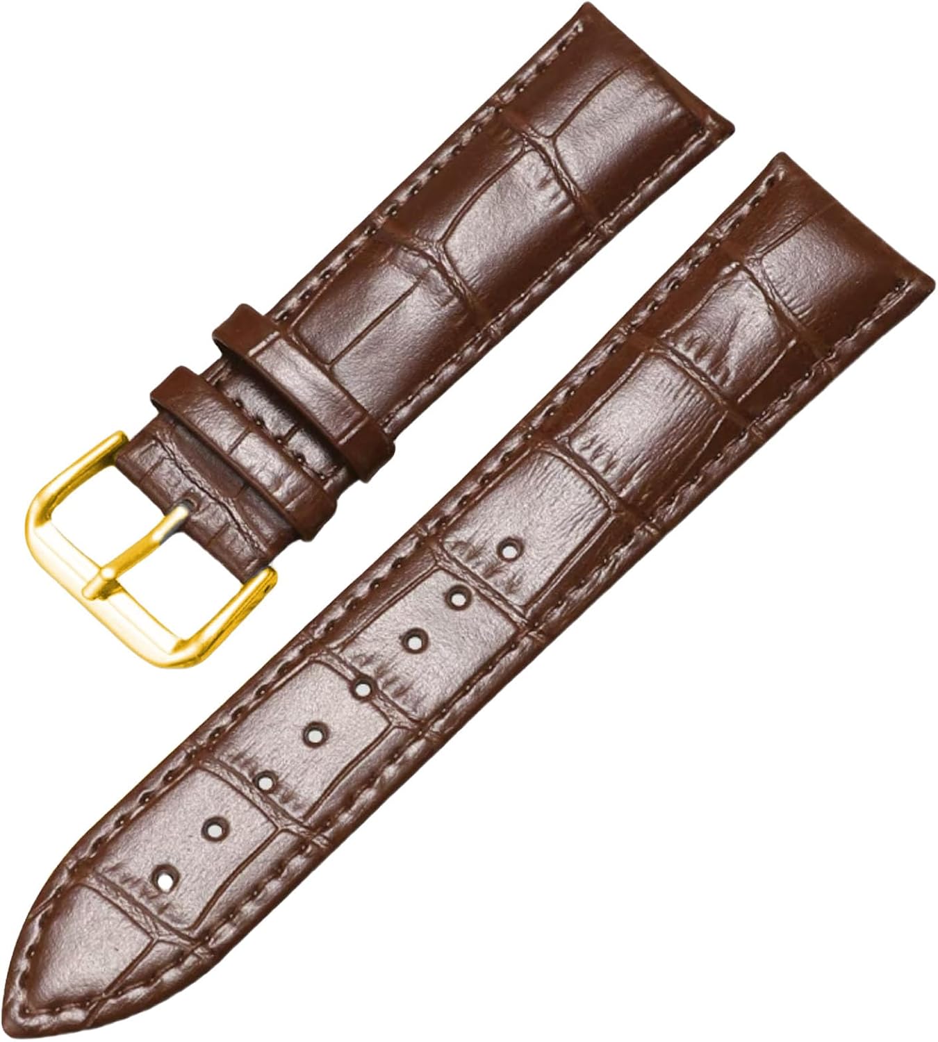 Genuine Leather Watch Bands for Men Women Quick Release Soft Calfskin Italian Leather Alligator Embossed Strap Business Casual Universal Replacement Band 12mm to 24mm