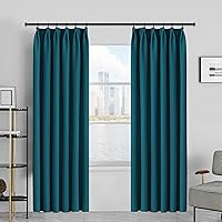 Vista 52 de MAIHER Cortina plisada para oscurecer la habitación, de 108 pulgadas, triple tejido, con aislamiento térmico, ahorro de energía, cortina plisada