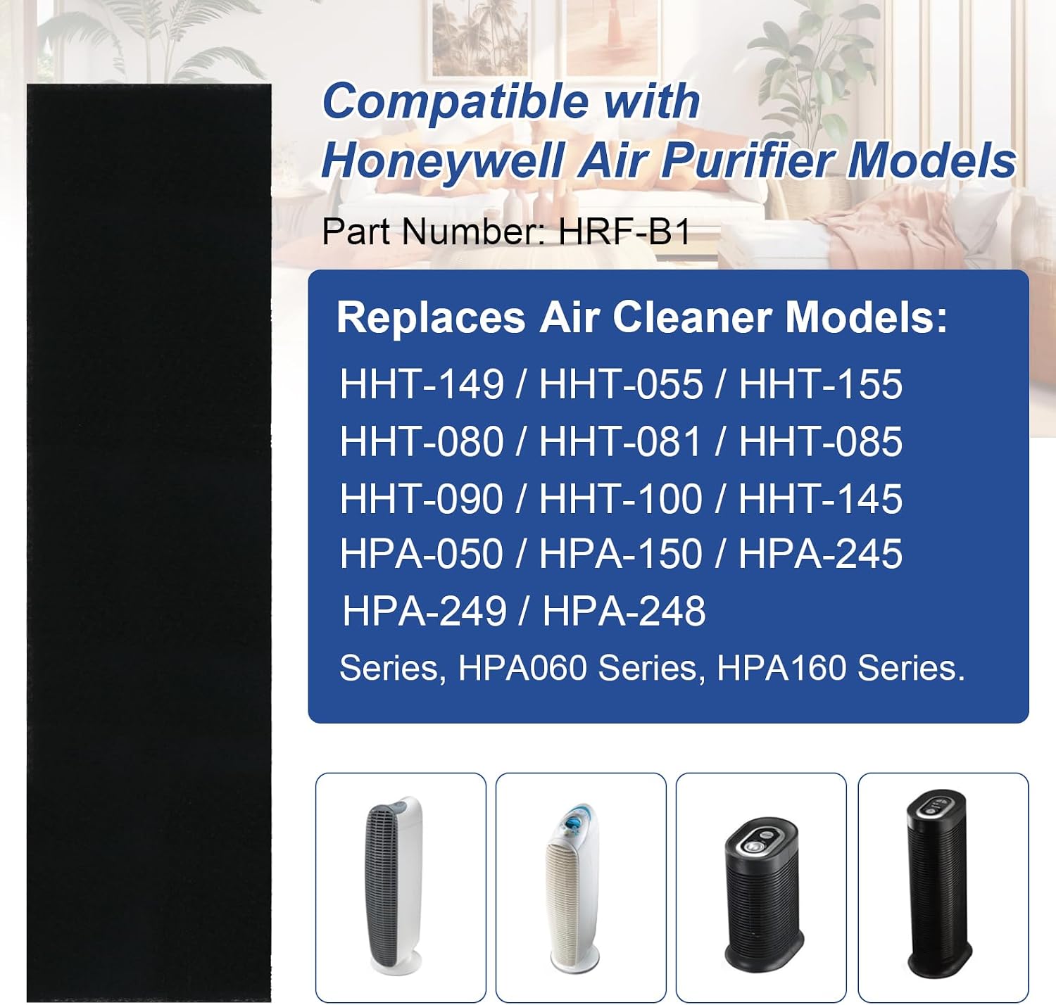 4 Pack HRF-B1 Air Purifier Filter Replacement for Honeywell image 2