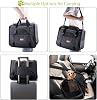 Morpilot Cat Carrier - Airline Approved, Top Opening Portable Dog Bag with Breathable Mesh/Removable Mat, Adjustable Shoulder Strap & Bowl, Foldable Travel Cage, M, Grey (Max 7kg)