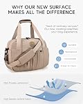 Small Carry On Bag 40x30x15cm Airline Approved Duffle Duffel Bag with Wet Pocket Overnight Weekender Gym Bag, Beige