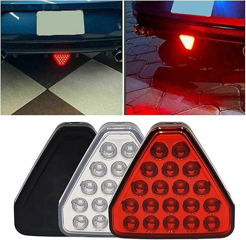 Miniatura 3 de DITVA Lámpara de señal de freno estilo F1, triángulo, deportivo, LED, luz antiniebla, trasera, tercera lámpara de freno, luz estroboscópica (color