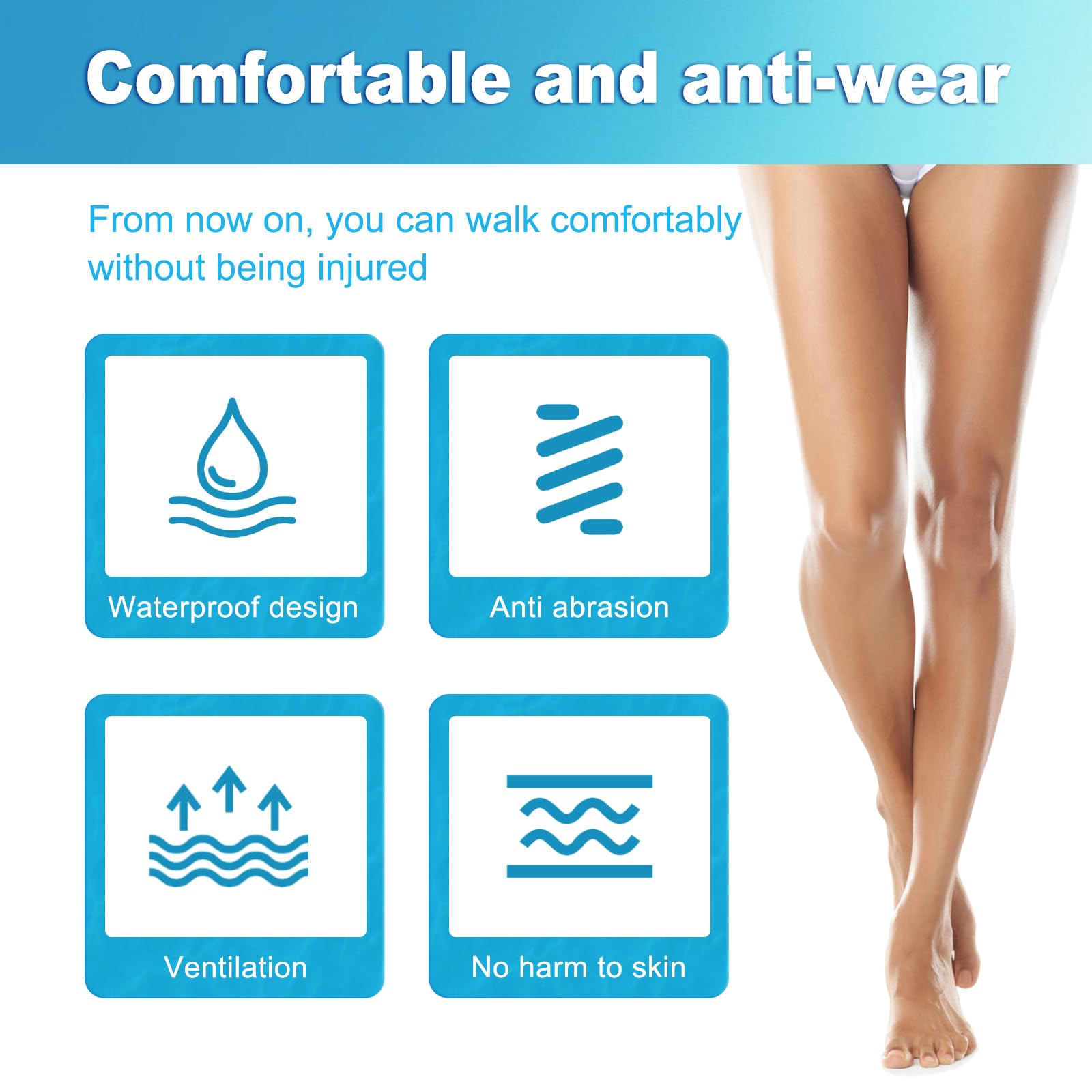 20 Unidades Parches Antirozaduras Transparentes para Muslos, Anti Sfregamento Coscia Protezione Patch per Cosce Anti sfregamento, Adhesivos Suaves Anti Fricción, Protección Invisible y Cómoda