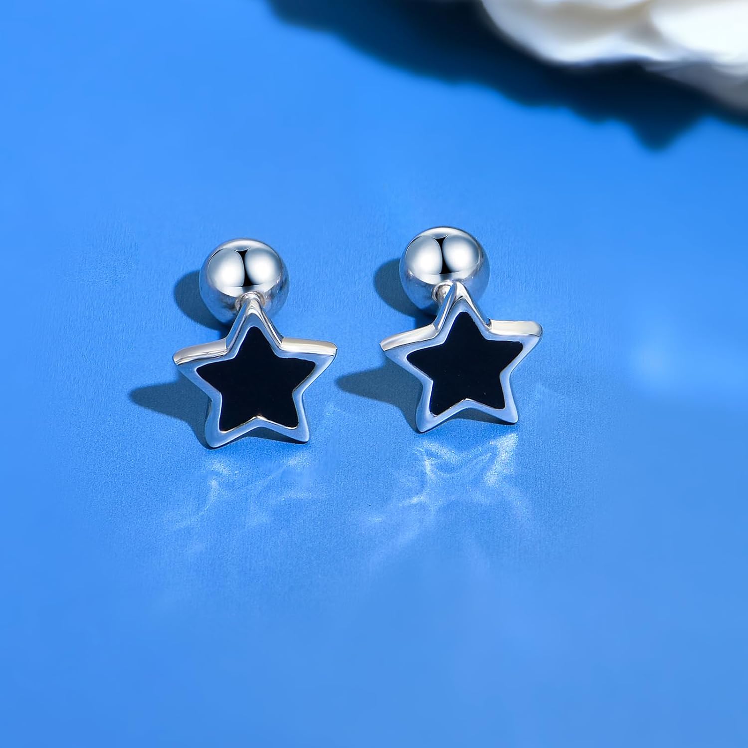 Hypoallergenic 925 Sterling Silver Stud Earrings for Women With Screw Back Small Butterfly Heart Flower Earrings for Girls Tragus Cartilage Jewelry Gifts - Image 4