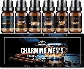 Fragrance Oil, Charming Men's Set Diffuser Oil for Home, Soap & Candle Making Scents,