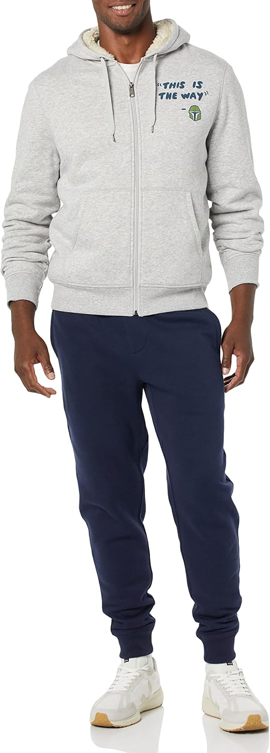 Amazon Essentials Disney | Marvel | Star Wars Men's Sherpa-Lined Full-Zip Hoodie Sweatshirts - Image 3