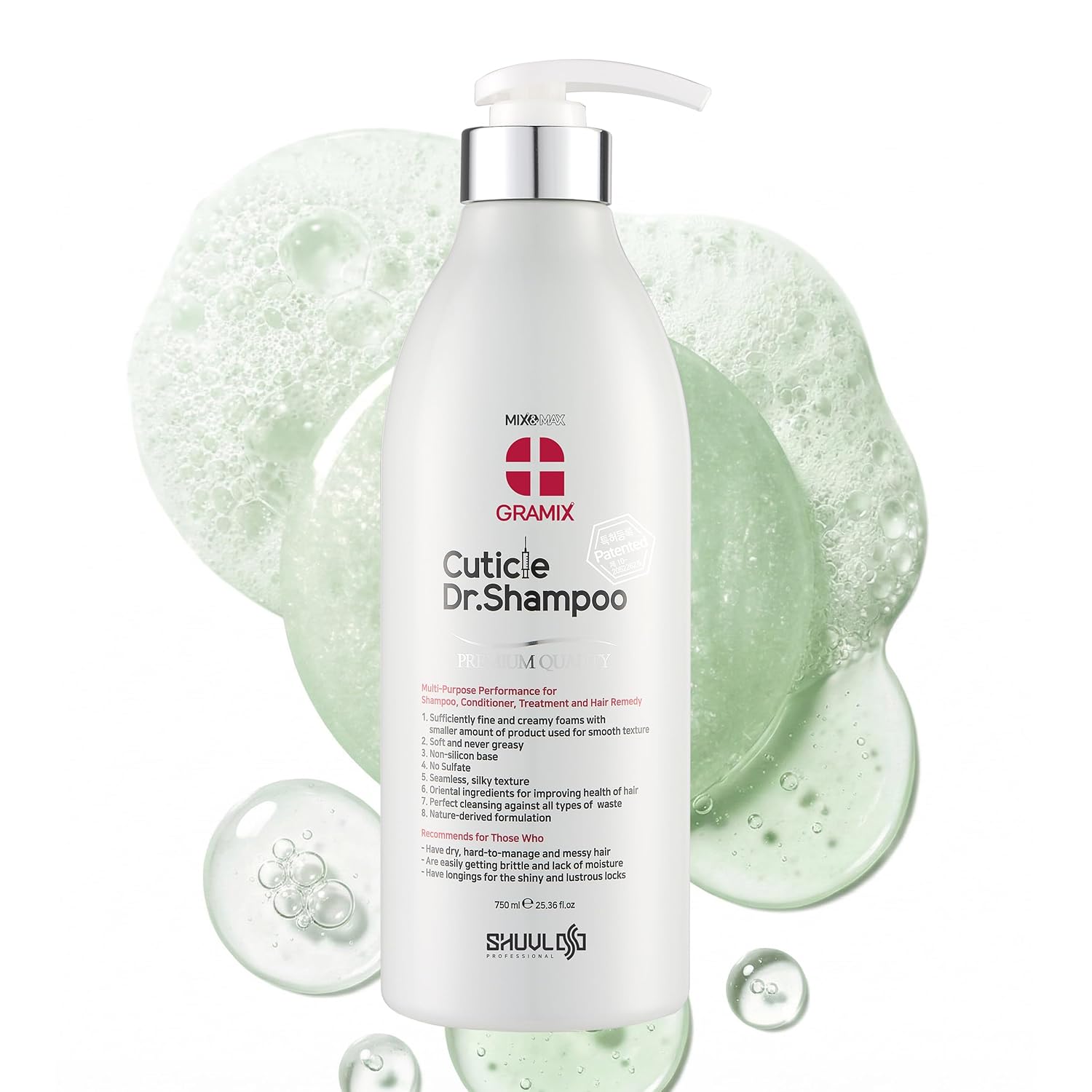 Graphene Salon Shampoo, Dry Damaged Hair, Color Safe Scalp Care (25.3oz)