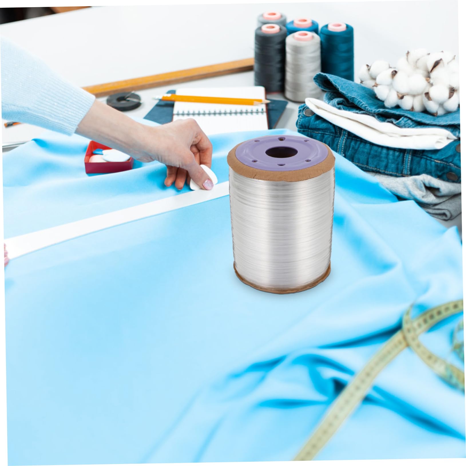 Tirantes de Sujetador Transparentes Tpu, 1 Rollo, 0, 6 Cm | Banda Elástica Invisible para Costura y Proyectos Diy, se Corta Facilidad, Compacto y Portátil