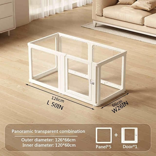 Foto 2 de 8 de ZHENGQIAN Perros Interior Recinto Perro,Cerca de acrílico Transparente,Corralito for Mascotas DIY,Panel…