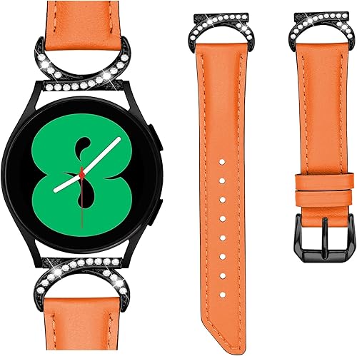 Miniatura 8 de Hijiawee Correas de cuero aptas para Amazfit GTS 4 Mini, correas de reloj de repuesto de cuero y metal, correas de pulsera para Amazfit GTR MiniBip