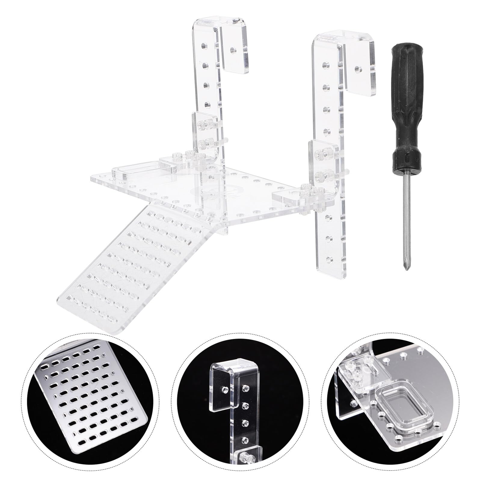 iplusmile 1 Piattaforma per Tartarughe Acrilico Accessorio per Montabile Design Resistente e Stabile per Soleggiamento e Arrampicata per Tartarughe e Rettili
