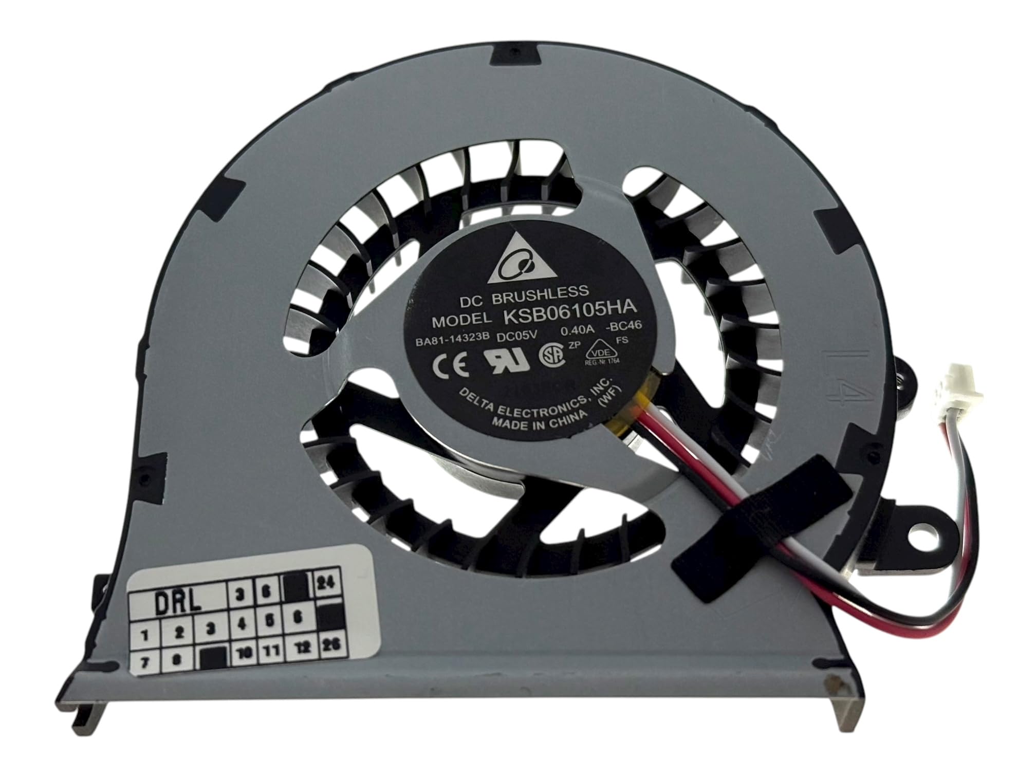 Ventilateur CPU Samsung NP300V3A KSB06105HA-BC46 pour réparer une surchauffe PC - 3