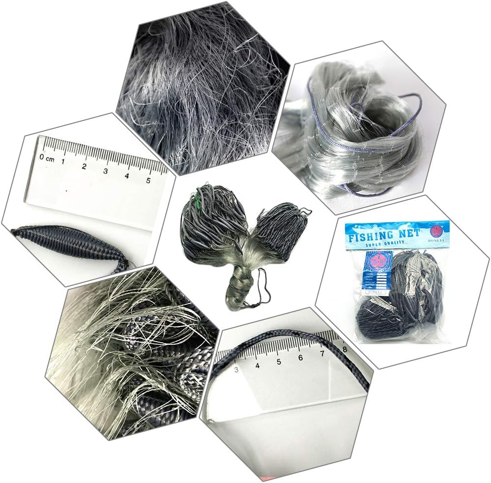 Multifilament Fishing Nets 2.5/3/4/5/6cm Mesh Hole Handmade Fishing Cast Net Fishing Trap Sticky Net Durable 28X1.6m Fishing Gillnet Saltwater Shoal Fishing Lovers