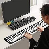Vista 7 de Piano enrollable portátil de 61 teclas, silicona suave, flexible, electrónico, digital, teclado de música, piano, apto para piano principiante