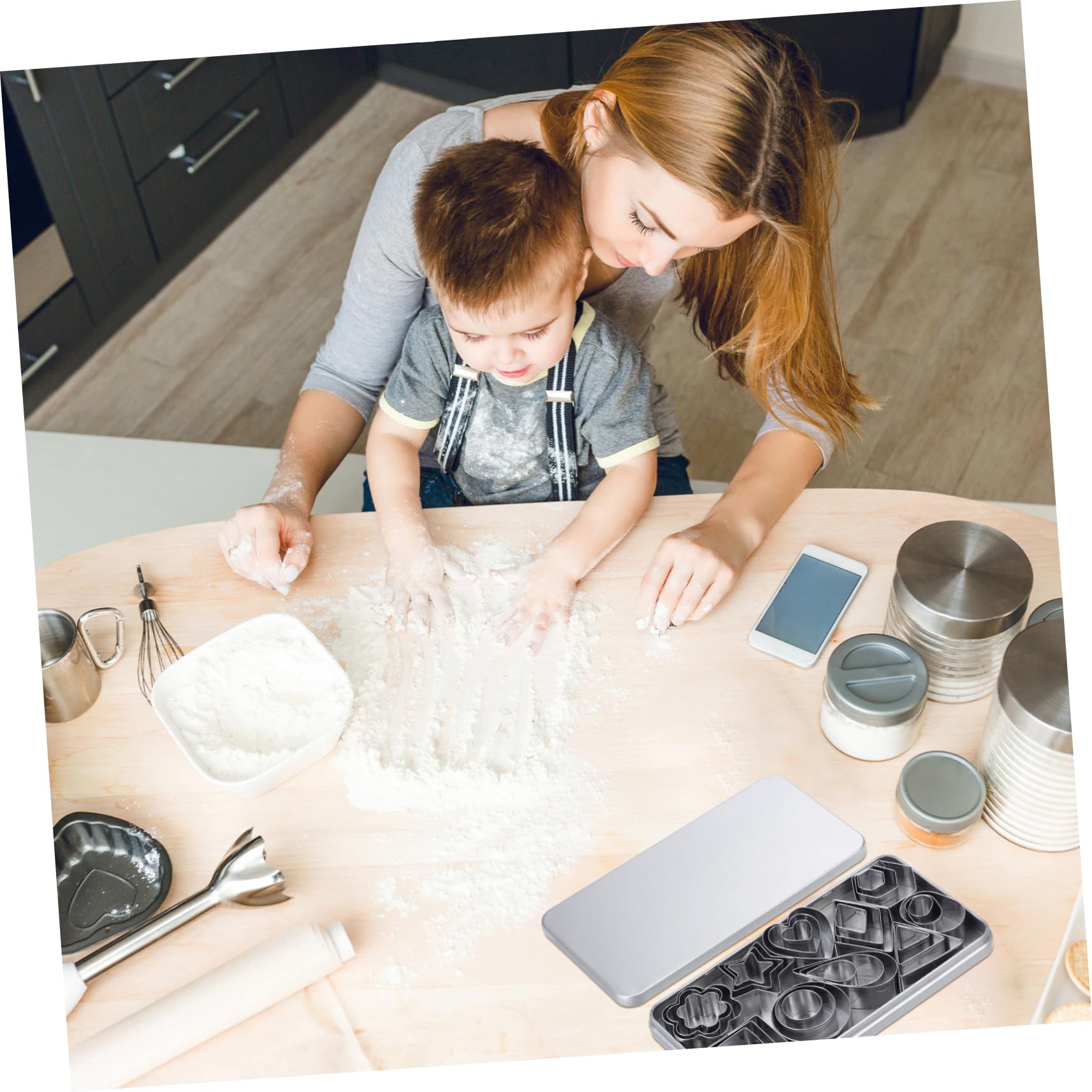 BESPORTBLE 5 Sätze Backwerkzeug-Set baking form baking mold plötzchenausstecher kuchen messer kuchen platte Kekse Plätzchen Perlen Schaber festliche Keksform Ausstechformen Rostfreier Stahl