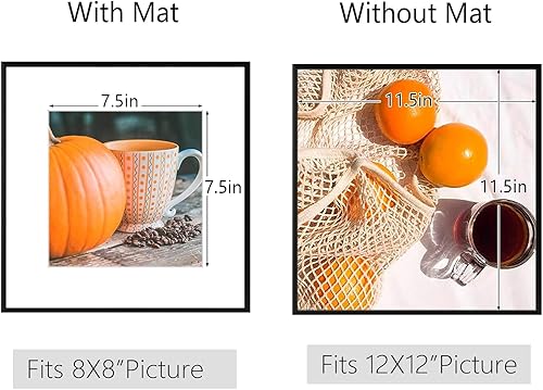 Vista 117 de Golden State Art - Marcos de fotos de metal de 8 x 10 pulgadas con paspartú para fotos de 5 x 7 - Juego de 4 portarretratos de aluminio de 8 x 10