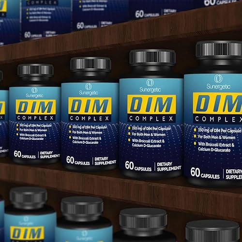 Miniatura 7 de Sunergetic Suplemento DIM premium – 150 mg de diindolilmetano, brócoli, D-glucarato de calcio y bioperina para hombres y mujeres – Complejo DIM