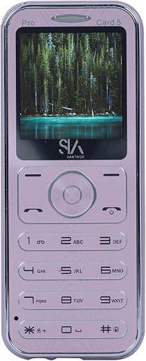 SIAVANTAGE Latest Card 5 Slim &amp; Stylish Dual Sim |Keypad Mobile| with 1.44" Display | BT Dialer| Card Phone|Voice Changer|...