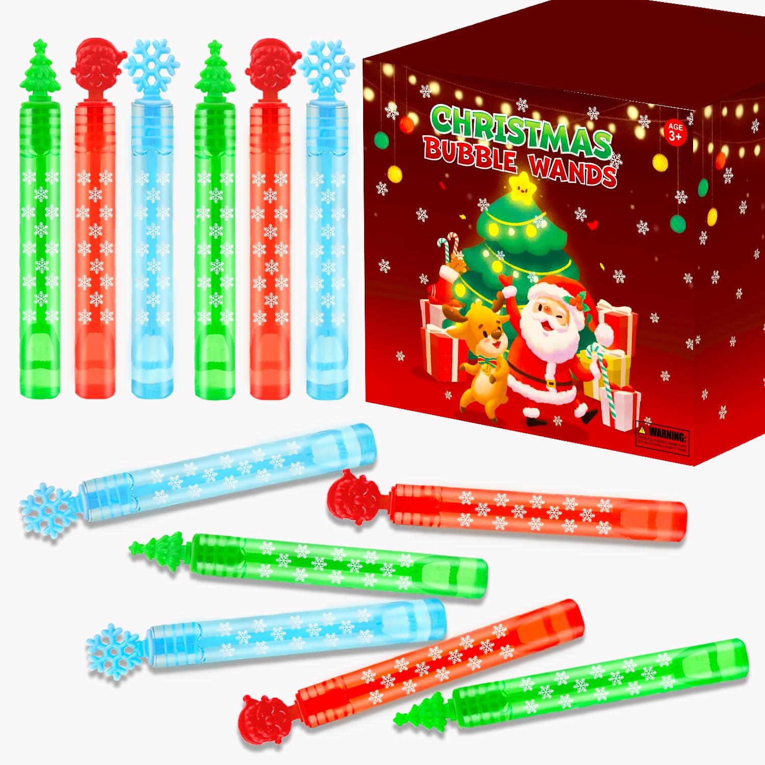 Winter Goodie Bag Stocking Stuffers Fillers for Kids 32 Pack, Mini Bubbles Classroom Toys Gifts Party Favors Supplies for Toddler,Christmas Small