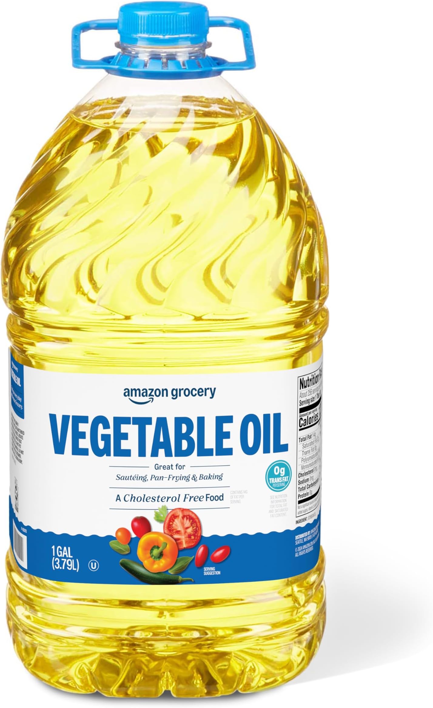 Amazon Grocery, Vegetable Oil, 128 Fl Oz