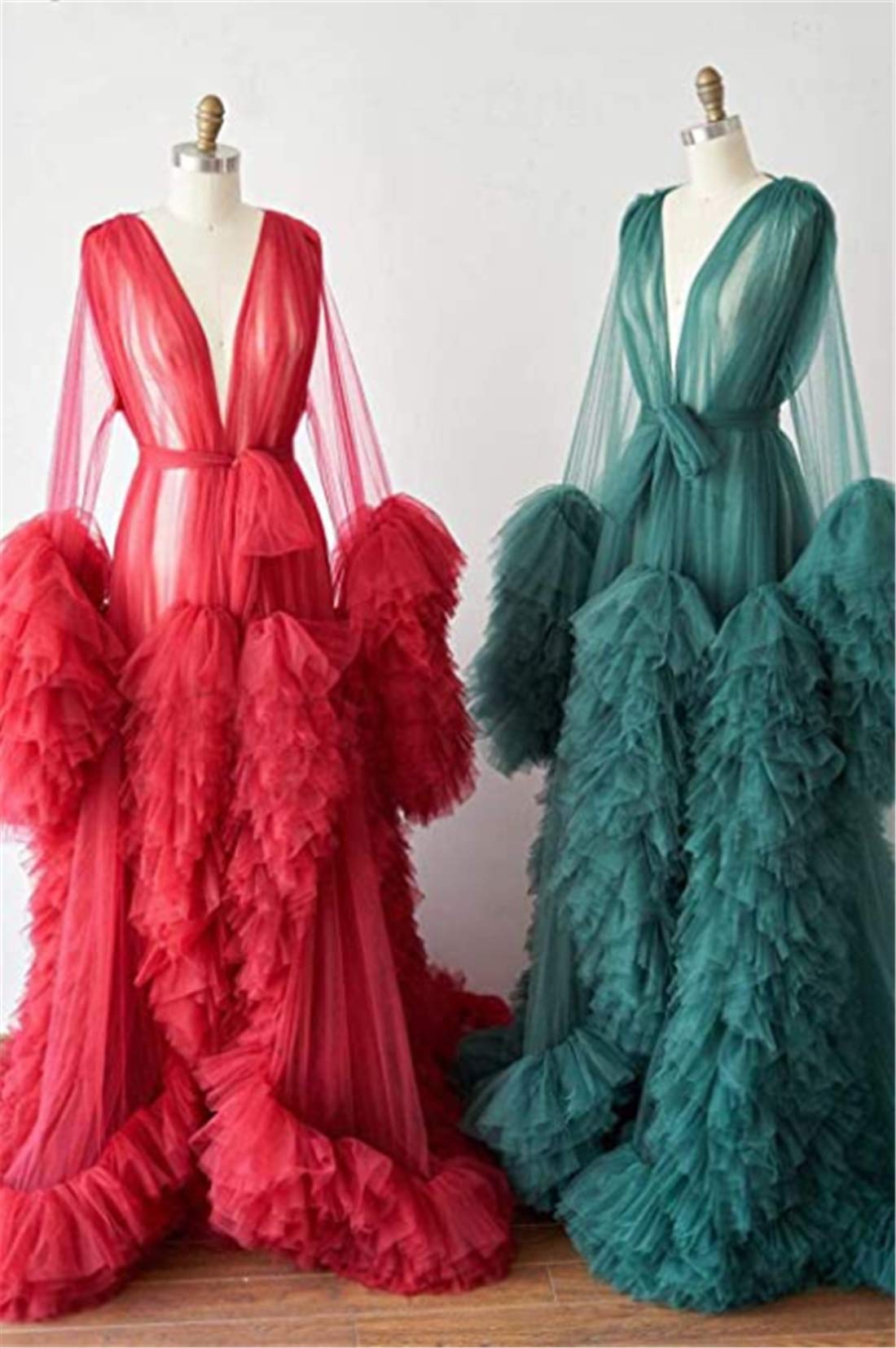Abito da donna Tulle Accappatoio Prospettiva Maternità Tulle Robe Fotografia Accappatoio Donna