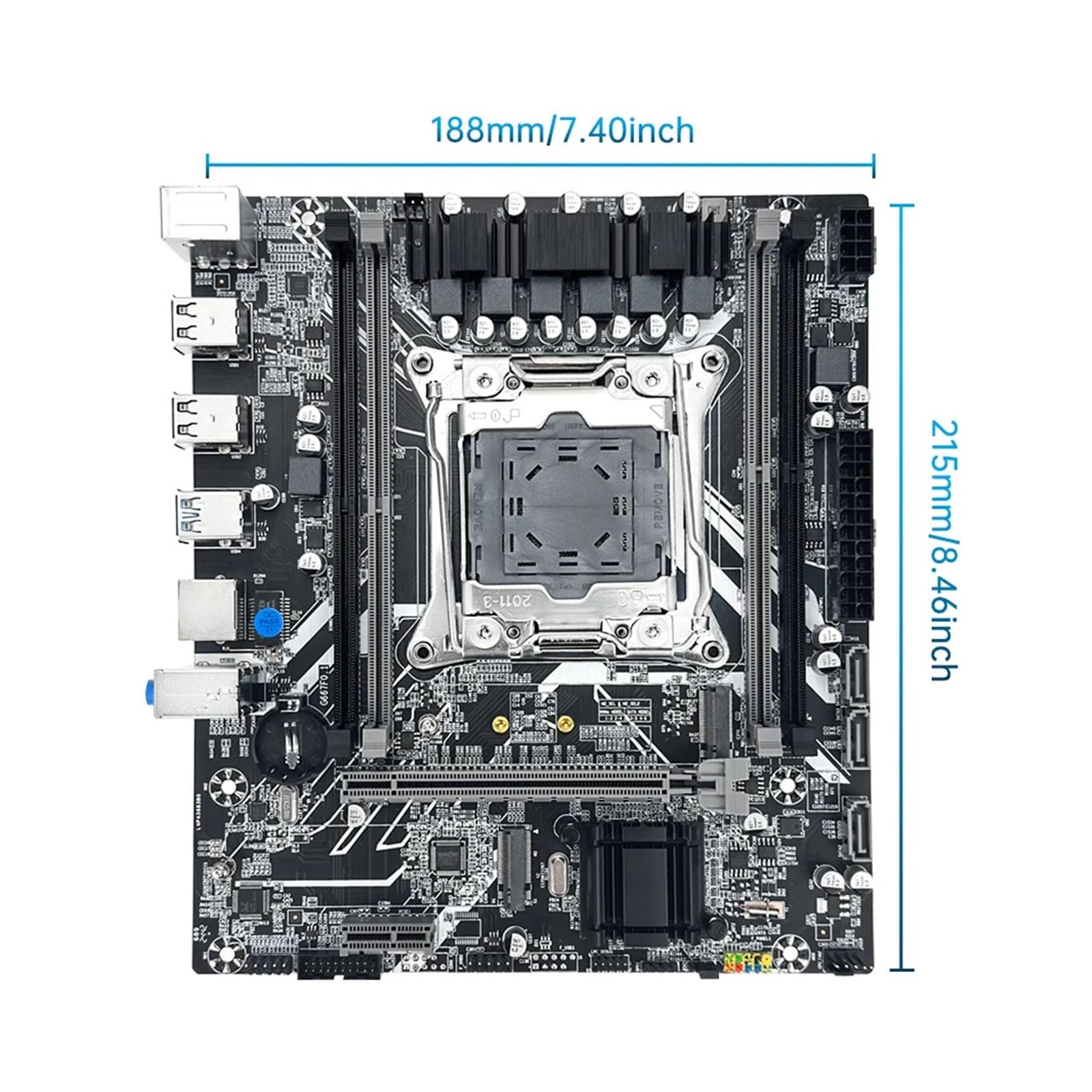 Placa Base for Juegos X99 con CPU Xeon E5 2680 V4 y Memoria DD4 de 32 GB (2 x 16 GB) a 2133 MHz, NVME M.2 3 for Ordenadores de Escritorio.(Motherboards)