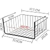 Sylon Paniers Suspendus, Panier D'Etagère Suspendu Métallique Paniers à étagères Empilables Panier de Rangement de Cuisine pour Placards de Cuisine, Armoires, étagères, Meubles Bas
