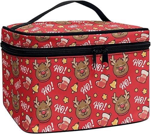 Vista 141 de doginthehole Bolsa de maquillaje, bolsa de cosméticos de viaje, bolsa de aseo portátil grande, organizador de accesorios para mujeres y niñas