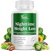 Nighttime Fat Burner Supplements - Appetite Suppressants for Weight Loss - Night-Time Fat Burner for Women and Men Supporting Sleep &amp; Relaxation - Weight Loss Pills - 60 Capsules