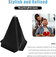 Vista 4 de Funda para pomo de cambios de coche, cubierta para pomo de cambios para protección, funda para palanca de cambios de cuero manual/automático