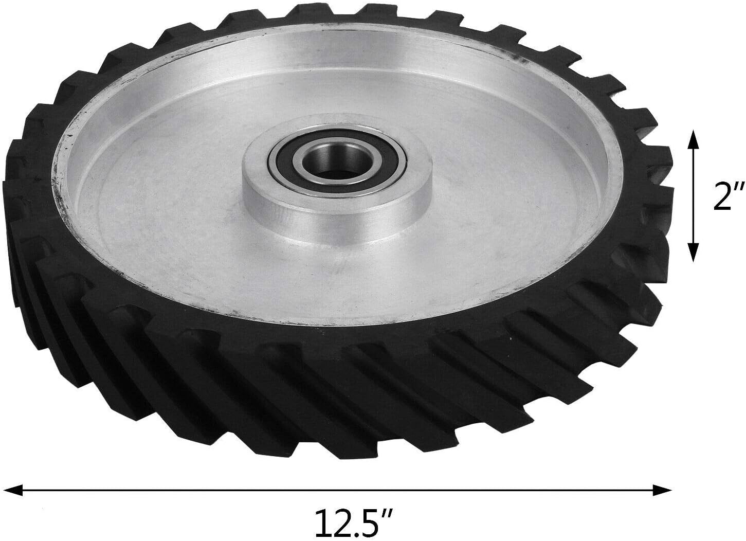 Up To 60% OFF Happybuy Belt Grinder Rubber Wheel 12 x2 inch,Serrated Rubber Contact Wheel 6206, Bearing Belt Grinder Wheel 🔥 Crazy Deals Happybuy Belt Grinder Rubber Wheel 12 x2 inch,Serrated Rubber Contact Wheel 6206, Bearing Belt Grinder Wheel