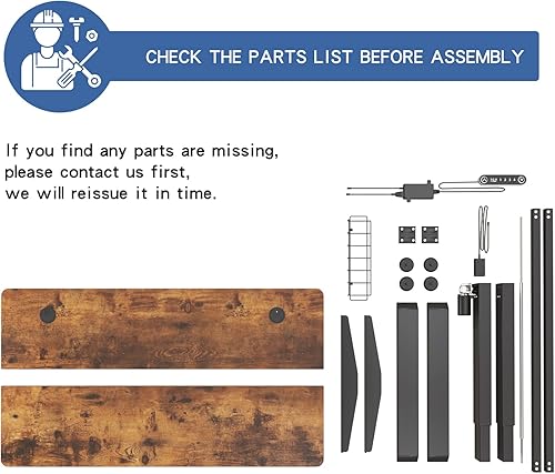 Miniatura 7 de BilBil - Escritorio eléctrico de pie ajustable de 55 x 24 pulgadas mesa ergonómica con tecnología anticolisión y protección de corriente tablero de