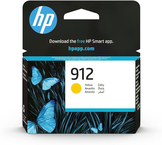 HP 3YL79AE 912 Original Ink Cartridge, Yellow, Single Pack