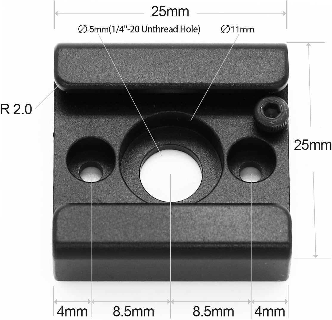Cold Shoe Mount Adapter Cold Shoe Bracket Standard Shoe Type with 1/4" Thread Hole for Camera DSLR Flash Led Light Monitor Video and More 5Pack