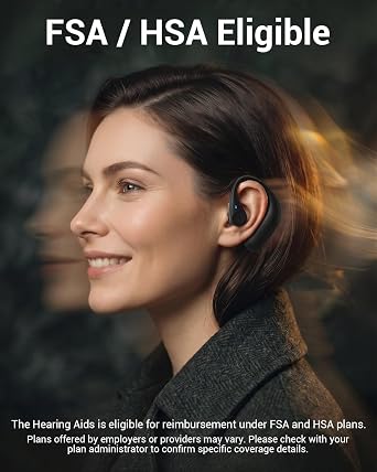 OTC Hearing Aids for Seniors with Hearing Loss | Noise Canceling,Rechargeable,3 Modes,Bluetooth 5.3&8 Level Volume Control,Comfortable to Wear and Easy to Use,Black