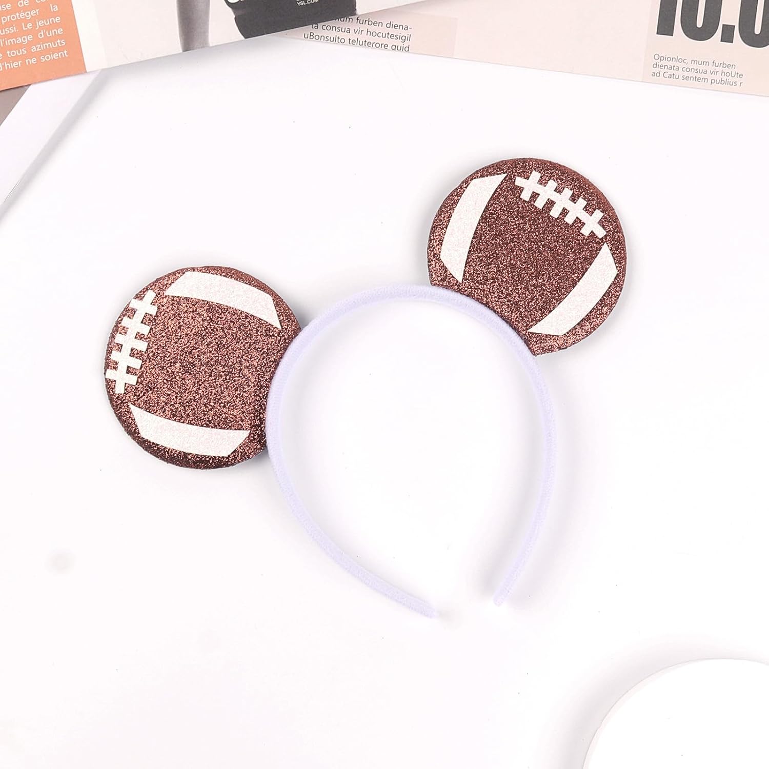 Game Day Fans Headbands for Women&Men, Glitter Ball Sports Hairbands, Sports Themed Hair Accessory, Team Party Favor - Image 4