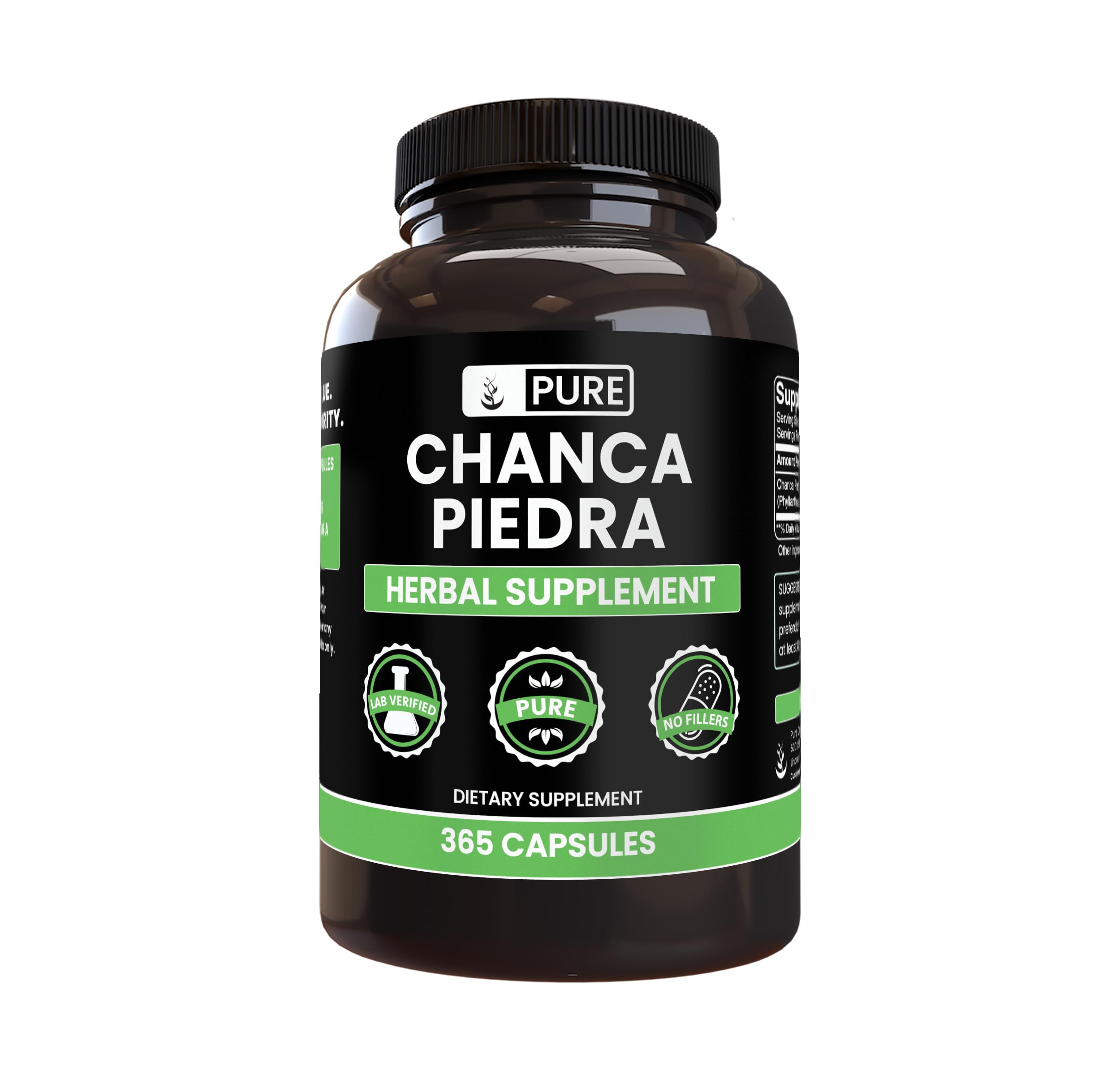 Pure Original Ingredients Chanca Piedra (365 Capsules) No Magnesium Or Rice Fillers, Always Pure, Lab Verified