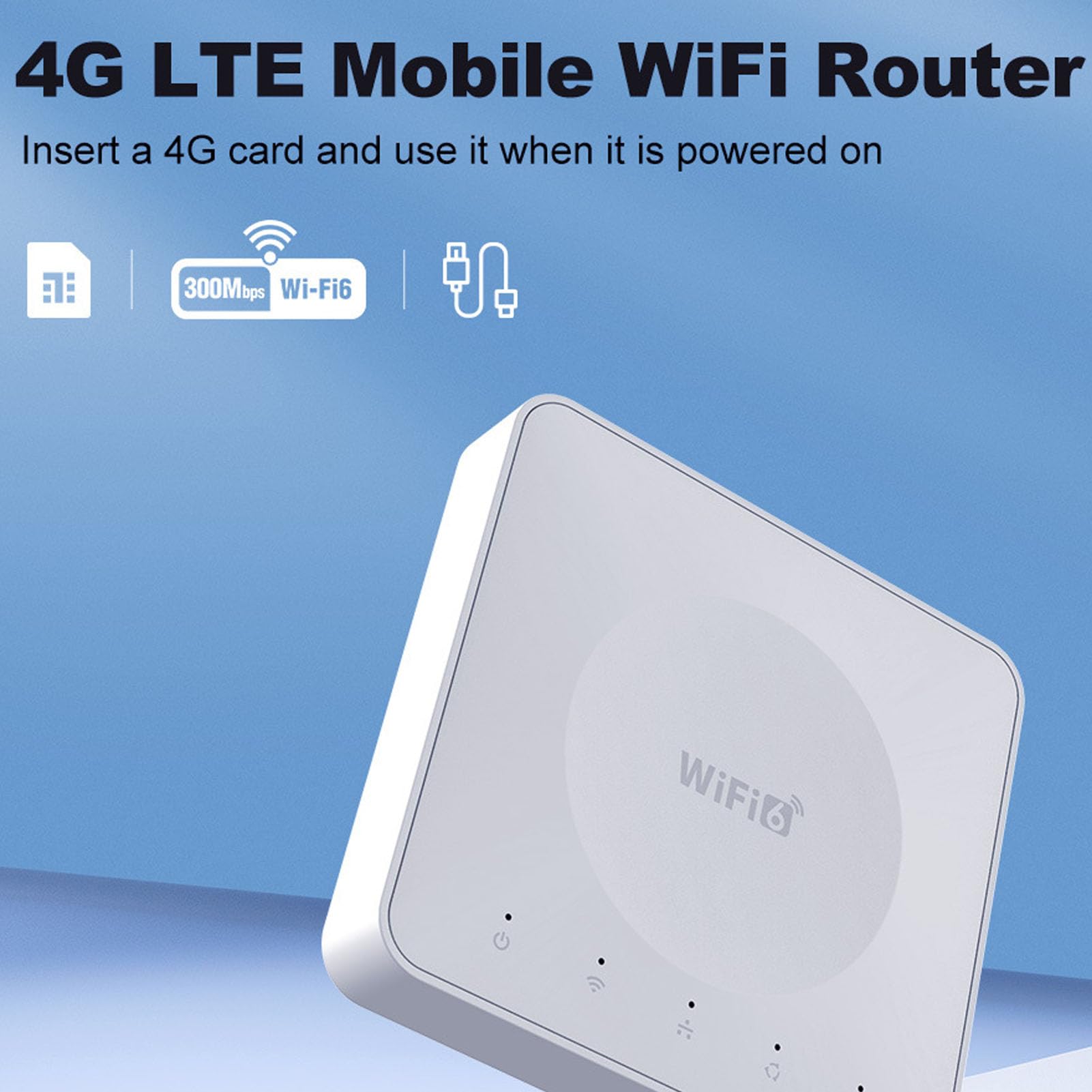 Generic Router Hotspot Portatile 4G WiFi6 Velocità Veloce per Viaggi in Ufficio a Casa Dimensioni Compatte 105x102x25mm