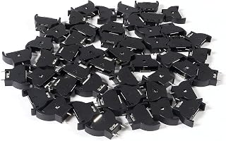 50pcs CR2032 Vertical Button Cell Battery Sockets 3 Pin Holder Case Plastic Shell Type Black