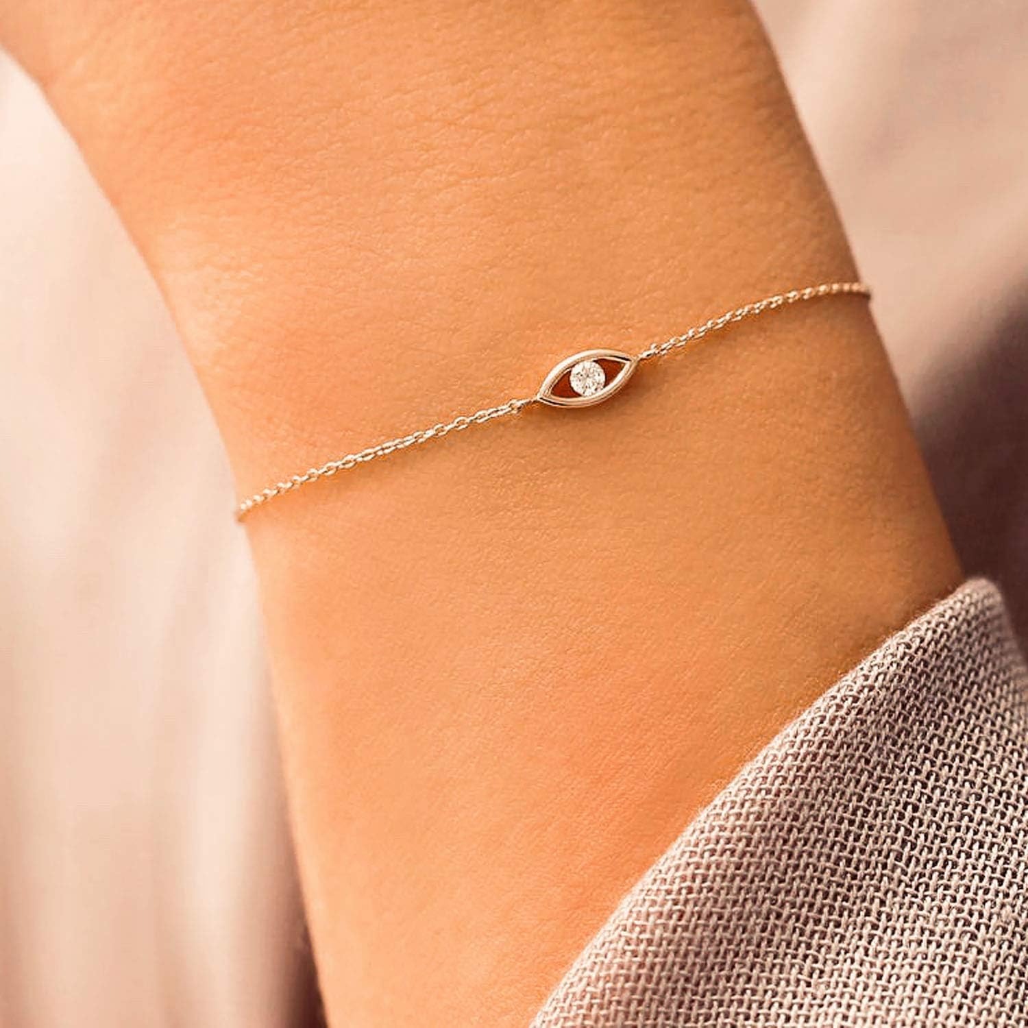 MEVECCO Bracelet for Women 14K Gold Plated Dainty Chain Simple Jewelry Cute Handmade Minimalist for Her - Image 6