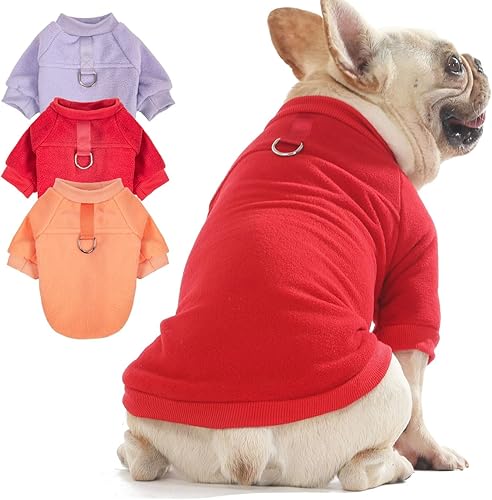 Miniatura 6 de Suéter para perro, ropa para perros y gatos, abrigos para perro, chaqueta para perro con correa de anillo tórico para perros pequeños y medianos y