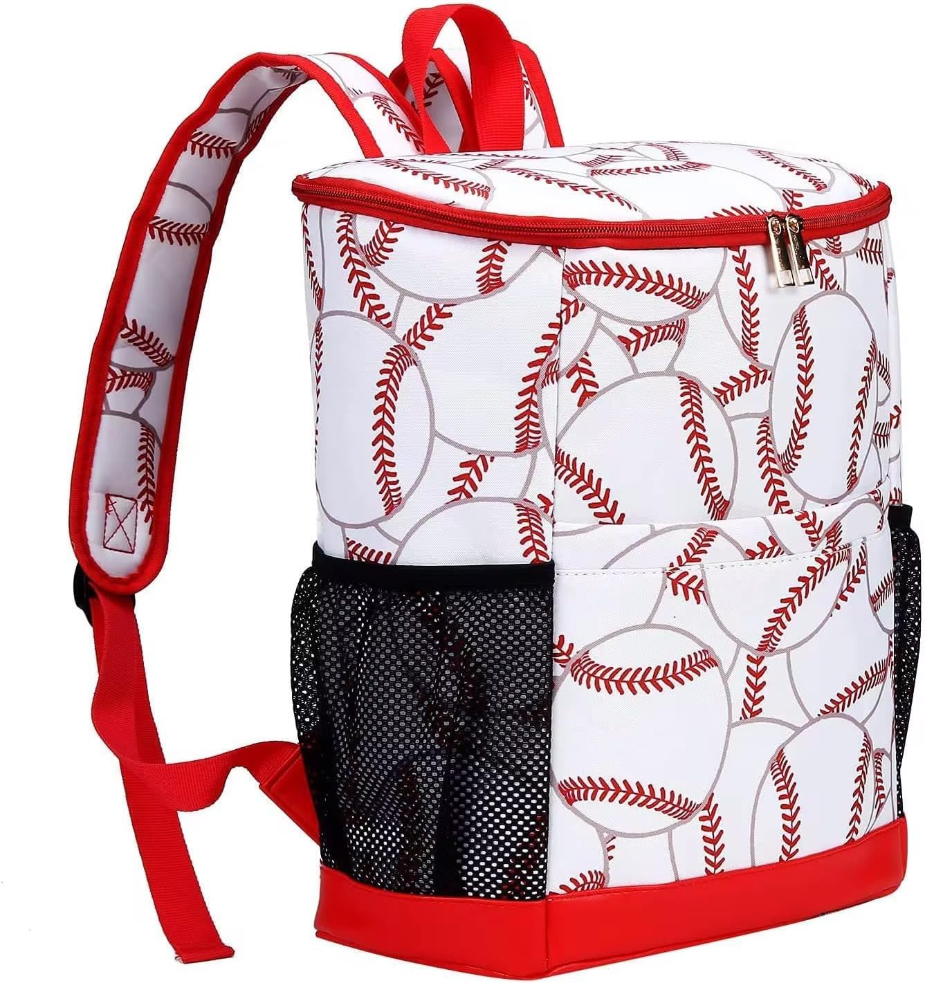 Backpack Cooler Insulated, Baseball Cooler, Soft Lightweight Portable Large Capacity, Side Pockets; Great for Baseball Games, Tailgating, Camping, Hiking, Lake, Picnic, Tournaments, Gifts