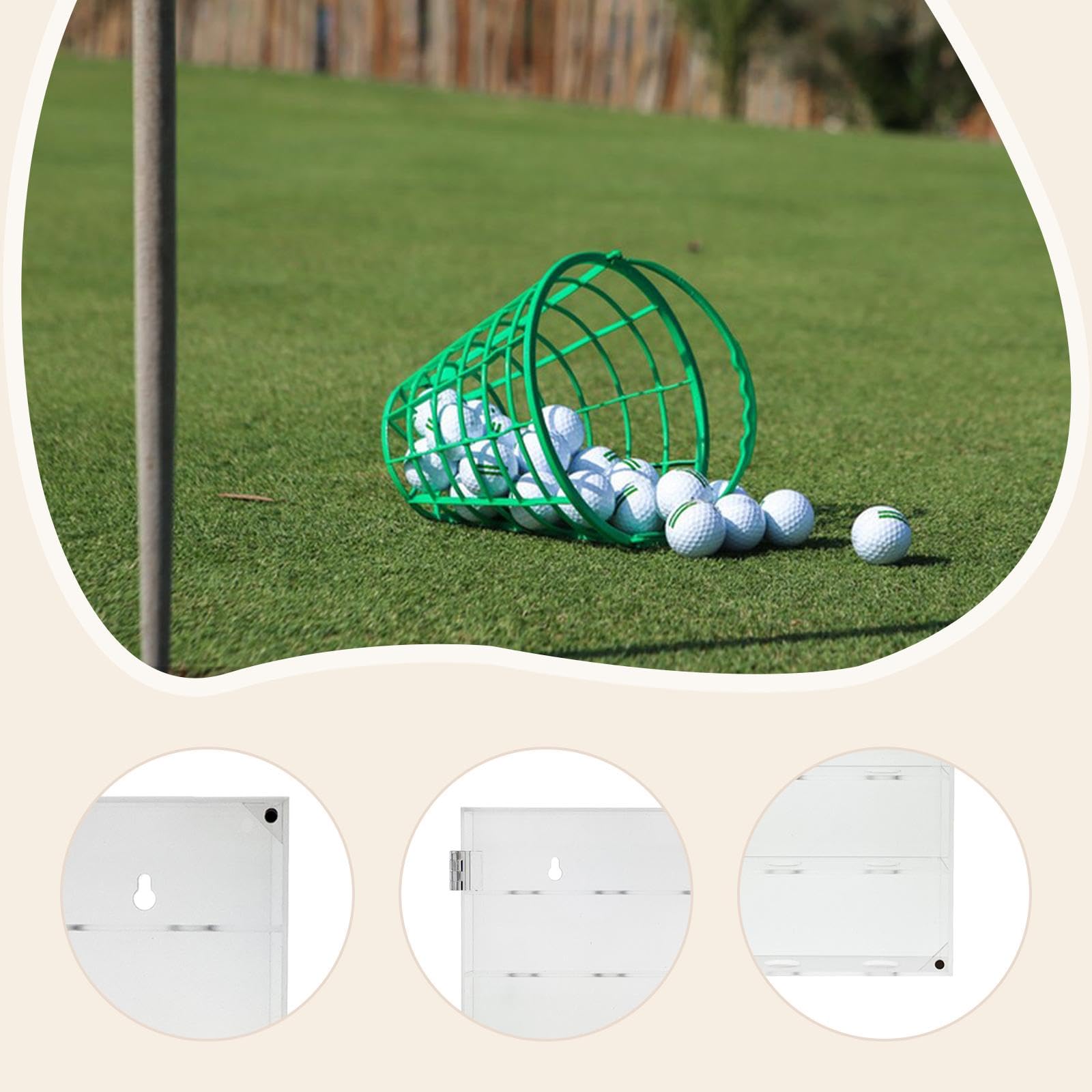 Vitrina para Pelotas de Golf, Estante para Pelotas de Tenis, Organizador de Pared para Guardar Palos de Golf.