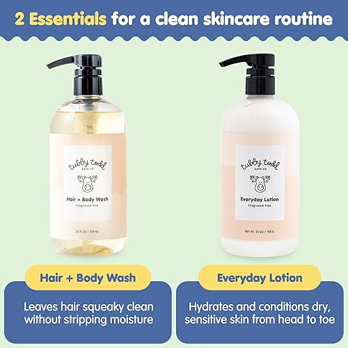 Miniatura 4 de Tubby Todd 's Baby Body Wash and Lotion Set - Cuidado de la piel suave e hipoalergénico para recién nacidos y niños pequeños, 25 onzas, sin fragancia