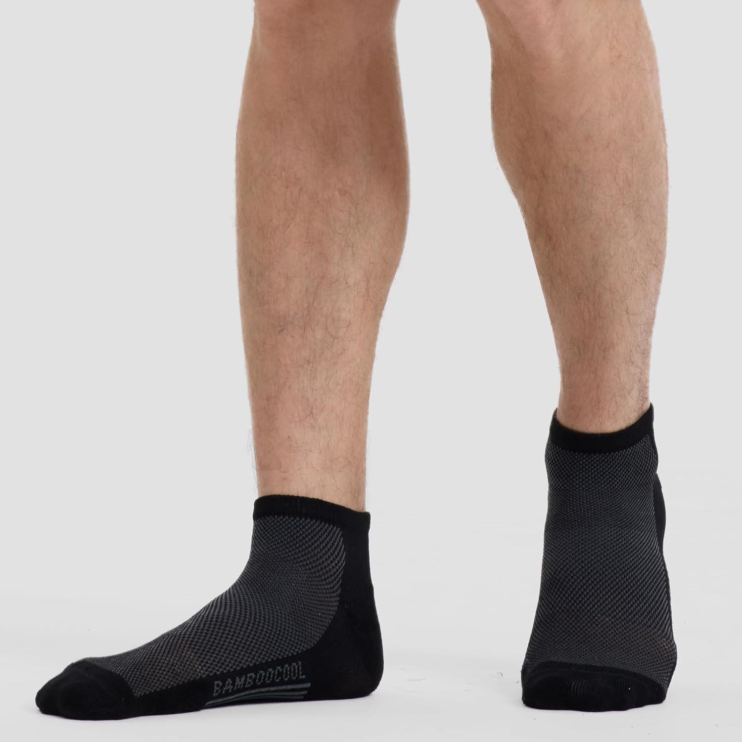 BAMBOO COOL Men's Ankle Athletic Socks Moisture Wicking Low cut Mesh Running Socks Arch Support, 8 Pairs - Image 2